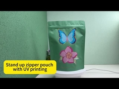 Luxury Design Glossy Spout UV Stampato Borse Richiudibili Personalizzate Con Zipper Per Imballaggi Cosmetici