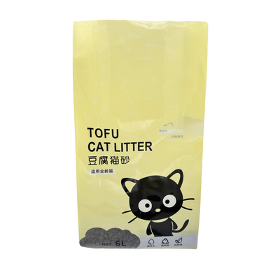 comprare Sacchetti di imballaggio per lettiera per gatti in plastica riciclabile da 6 litri giallo aspirante resistente e pesante con guarnizione laterale e finestra online manufacture