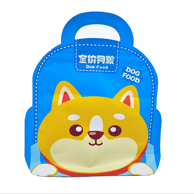 comprare Bello sacchetto scolastico blu a forma di fondo piatto grande sacchetto di cibo per gatti con manico e cerniera online manufacture