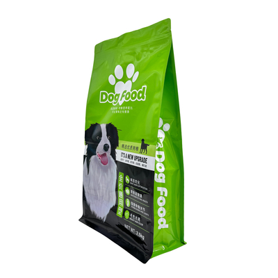 comprare 2.5kg Disegno personalizzato Fresco Tenere Heavy Duty Foil di alluminio rivestito Flat Box Bottom Resaleable Dog Food Bags con cerniera online manufacture