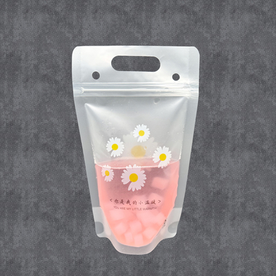 comprare Daisy Flower Design Sacchetti di succo a zampa Sacchetti di frullato per adulti Bevande calde e fredde Alcolici con cannucce online manufacture