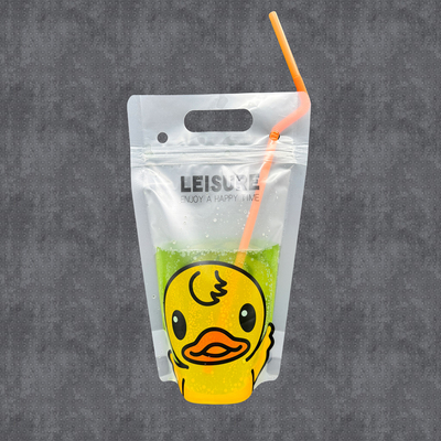 comprare Little Yellow Duck Design Succo congelabile Borse da bere con cannucce confezionate per adulti e bambini online manufacture