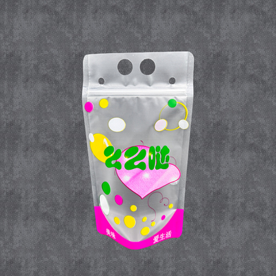 comprare Borse per bevande trasparenti in plastica riutilizzabile con buchi di paglia e buchi appesi per adulti Fit Smoothie Ice Drink Frutta online manufacture