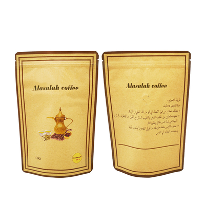 comprare Custom Deisgn 250g carta kraft rivestita in foglio sacchetti di caffè stand up con valvola per chicchi di caffè / polvere online manufacture