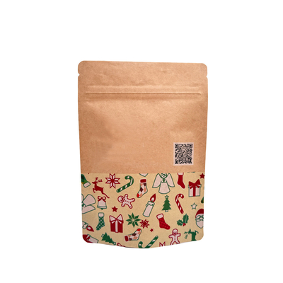 comprare Eco-friendly Brown Kraft Paper Biodegradable Stand Up Bags con cerniera per imballaggi alimentari online manufacture
