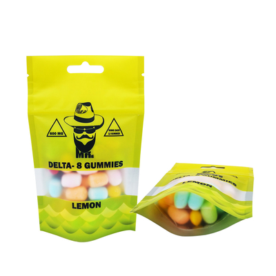 comprare 7g Disegno personalizzato con rivestimento laterale in foglio di alluminio a prova di bambino con ziplock sacchetti di erba ricapsulabili con buco appeso e finestra chiusa online manufacture