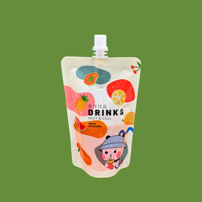 comprare 8 once One Side Clear Stand Up Custom Printed Spout Bag Bag per bambini Bevande, latte, succo di frutta, caffè, bevande online manufacture