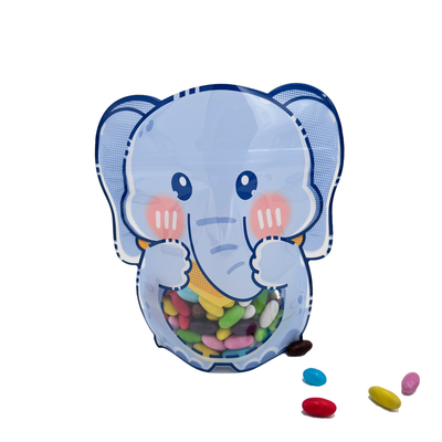 comprare Borse stampate su misura a forma di elefante con lucchetto a zip e finestra chiusa per bambini online manufacture