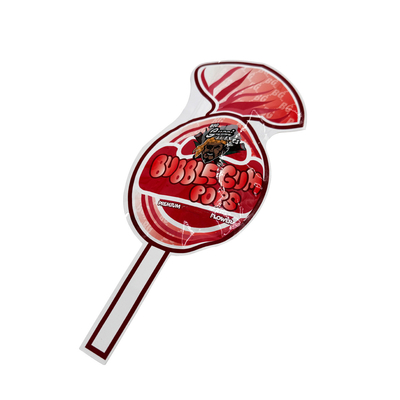 comprare Caramelle di cuore Lollipop a forma di taglio a striscia riutilizzabile Flat Mylar Zipper Bag per caramelle Fiori Foglie online manufacture