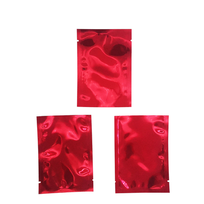 comprare 7x10cm Gloss Red Metallic Mylar Aluminum Foil Open Top Sealable Bags per alimenti, foglie di tè, confezionamento degli accessori online manufacture