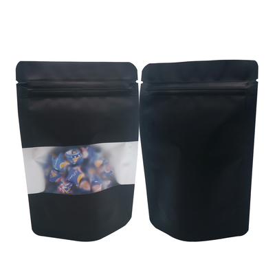 comprare Misterioso nero opaco antiodore sacchetti di Mylar con finestra per dolci cibo snack imballaggio online manufacture