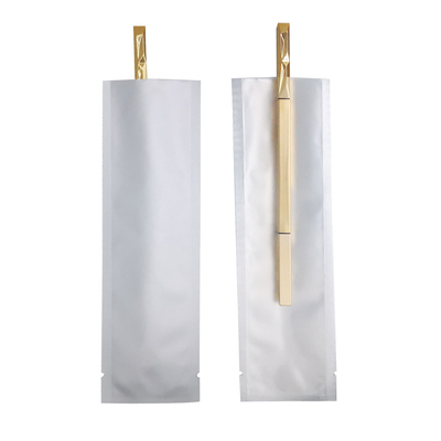 comprare Long Front Matte Clear Back Silver Metal Aluminium Foil Laminated Vacuum Sealable Mylar Pouch Bags with Tear Notch online manufacture