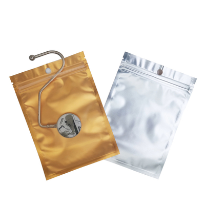 comprare Un lato chiaro un lato oro argento alluminio foglio Mylar Zip Lock sacchetti doppio lato foglio metallico Flat Ziplock sacchetti online manufacture