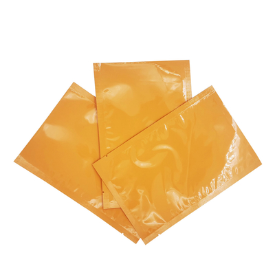 comprare Fogli di alluminio stratificati di colore arancione lucido borse piatte personalizzate per maschere facciali foglio, confezionamento di creme per il viso online manufacture