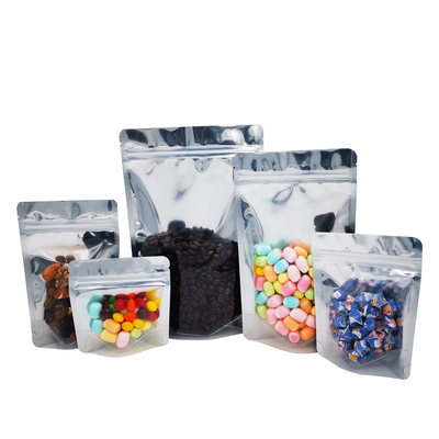 comprare 1.0g 3.5g 7.0g 14g 28g 13mil Fogli di alluminio trasparente anteriore nero retrovisore retrovisore in piedi sacchetti antiodore per erba con ziplock online manufacture