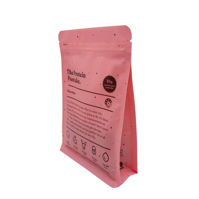 comprare Borse di fondo di scatola riciclabile EVOH rosa personalizzata per imballaggio proteina Pancake imballaggio alimentare online manufacture
