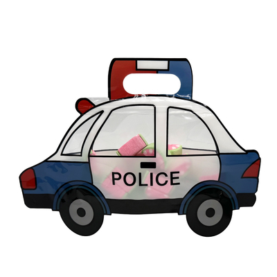 comprare Cartone animato Poliziotto Auto a forma di die taglio Stand Up sacchetto borse all'ingrosso con cerniera chiudibile per lo stoccaggio snack cibo online manufacture