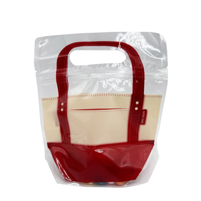 comprare Borsa da mano di design di plastica Stand Up Zipper sacchetti per l' imballaggio cibo biscotti caramelle frutta online manufacture