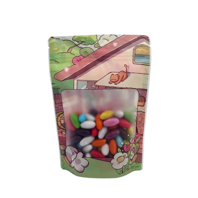 comprare FDA Reciclables Stand Up pouches per imballaggi alimentari con finestra e ziplock design personalizzato online manufacture