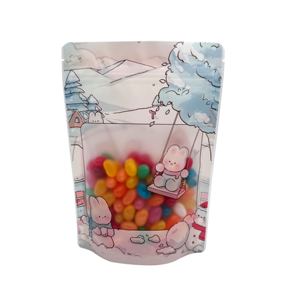 comprare EVOH PE ricaricabile sacchetti alimentari in piedi con finestra trasparente e ziplock online manufacture