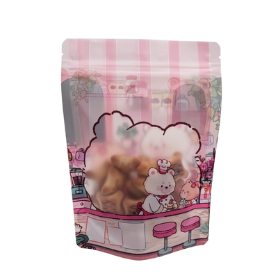 comprare Cartoon Design Customized Stand Up Zipper Bag per imballaggi alimentari con finestra online manufacture