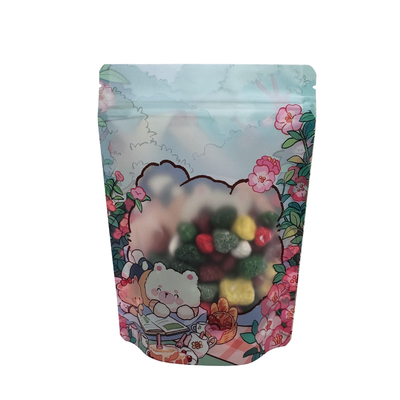 comprare Matte OPP Stand Up Zipper Bags con forma di testa di orso Finestra chiara per l' imballaggio alimentare online manufacture