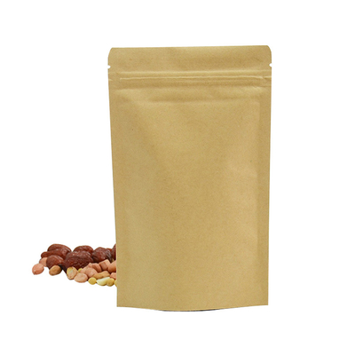 comprare Compostabili sacchetti in piedi biodegradabili sacchetti di carta kraft con cerniera chiudibile per snack confezioni di caramelle online manufacture