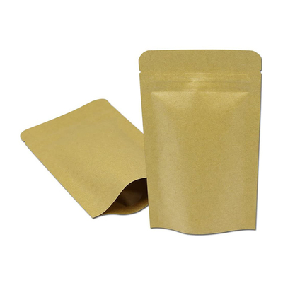 comprare Fogli di alluminio a prova di luce laminati carta kraft marrone stand up pouches per foglie di tè caffè chicchi imballaggio alimentare online manufacture