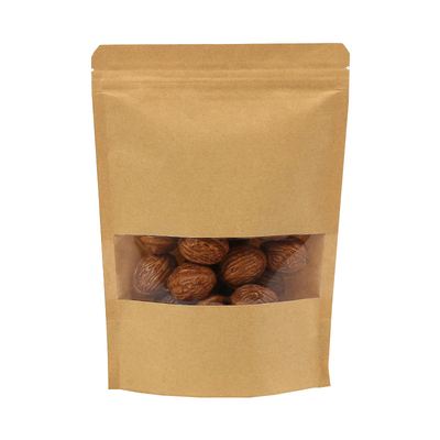 comprare 16 oz di PLA biodegradabile Naturalmente Kraft Stand Up Bags Ricapribile Zipper Bags per noci secche Fagioli online manufacture