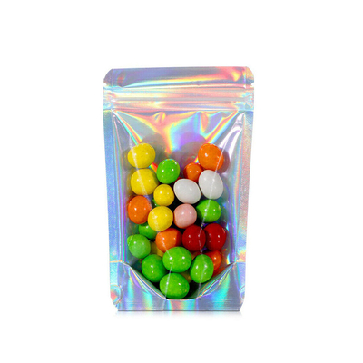 comprare Borse laser olografiche in piedi con cerniera per caramelle, fiori, erbacce, fagioli, alimenti, confezioni di accessori online manufacture
