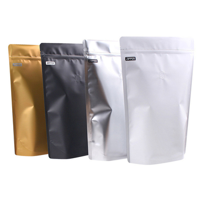 comprare 1/2 libbre 250g di foglio di alluminio Stand Up Coffee Bag con Ziplock Degassing Valve online manufacture