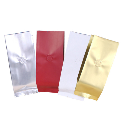 comprare Sacchetti da caffè a quattro lati sigillati con valvola 1 lb 2 lb barriera anti-umidità online manufacture