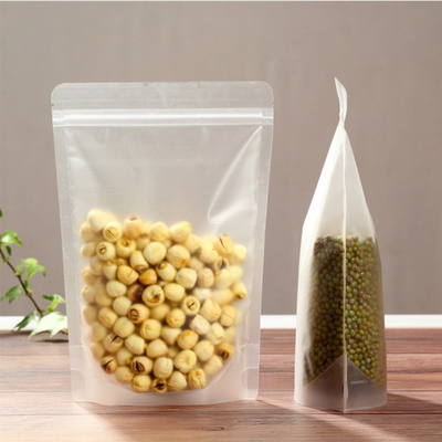 comprare 5.9 x 8.66 pollici di sigillo termico Matte Clear Stand Up Bag Bags con ziplock ricaricabile per confezioni per dolci, biscotti e snack online manufacture