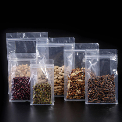comprare Portafogli a fondo piatto trasparente e trasparente con cerniera PET/PE di qualità alimentare online manufacture