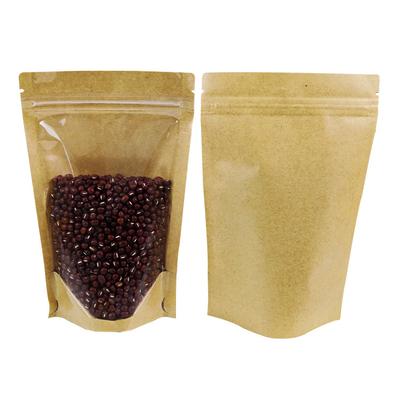 comprare Carta kraft marrone laminata con chiusura a cerniera per imballaggi di semi alimentari online manufacture