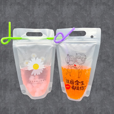 Personalizzazione del design della festa Borsa da bere personalizzata Borse da bere stand up Borse da bere per alcol succo di frutta fredda frullati da bere