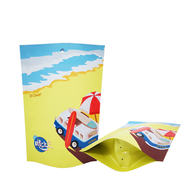 Imballaggio esterno flessibile in foglio UV spot Custom stampato sacchetti in piedi per pollo carne bovina Carne fritta imballaggio alimentare