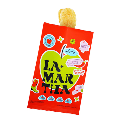 Borsa di cuscino sigillata per patatine, patatine, snack, imballaggi alimentari secchi