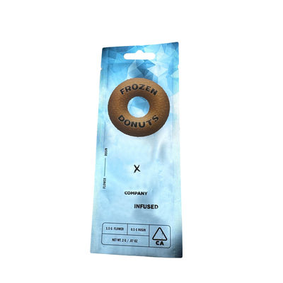 Matte Metallic Shinny 2 G Mylar 3 Side Seal Bag con buco appeso Logo personalizzato