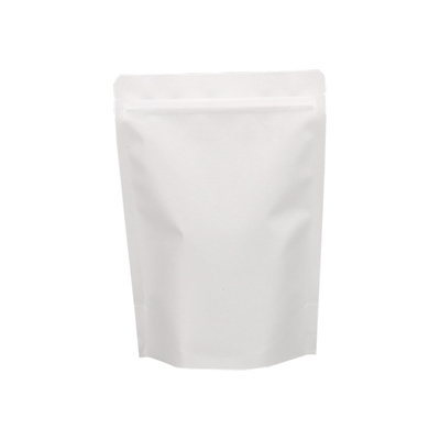 Taschino a schiena Kraft bianco con zip di alluminio