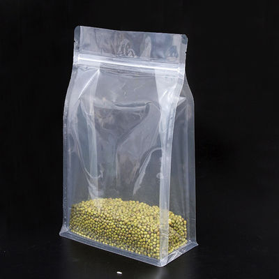 Indumenti pesanti trasparenti trasparenti fondo piatto borse in piedi sacchetti con ziplock chiudibile per alimenti snack Noci imballaggio