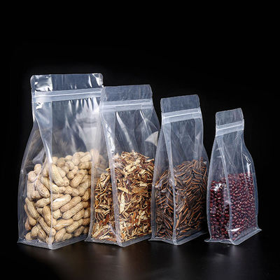 Tasche a cerniera quadrata trasparente per imballaggi alimentari