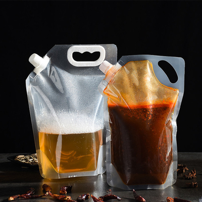 BPA Proof Beverage Free Sputtered Stand Up Bags Bags con becco con manico